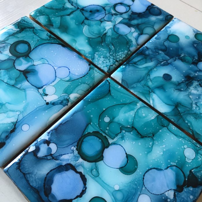 Fluid Art Coasters