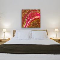 Pink Geode Inspired Art