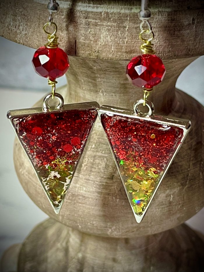 Handmade Resin Glitter Earrings